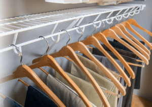 wire shelving in closet